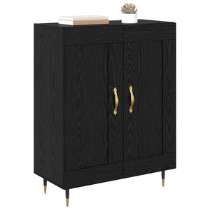 Credenza Rovere Nero 69,5 x 34 x 90 cm Legno multistrato 881593