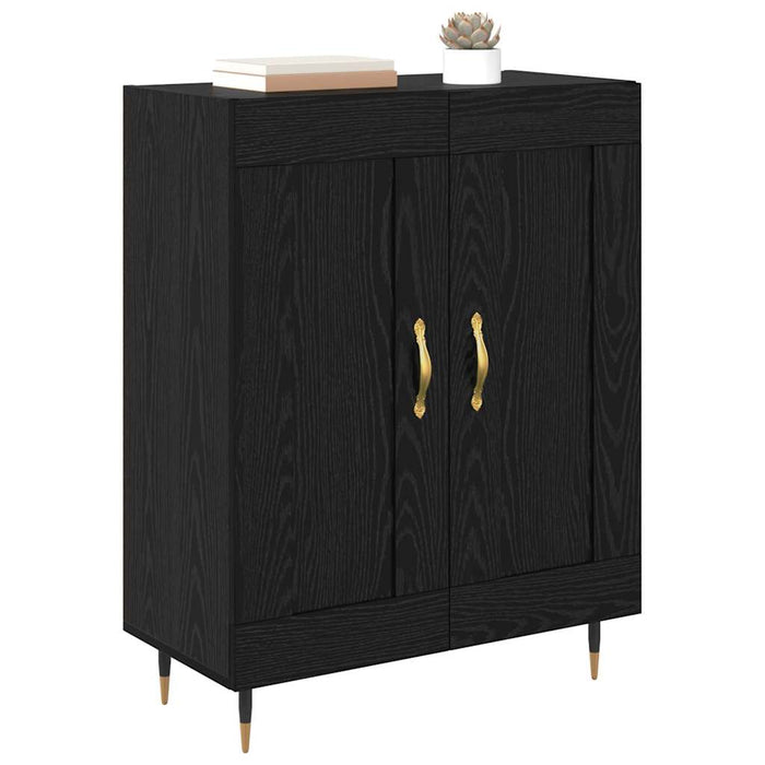 Credenza Rovere Nero 69,5 x 34 x 90 cm Legno multistrato 881593