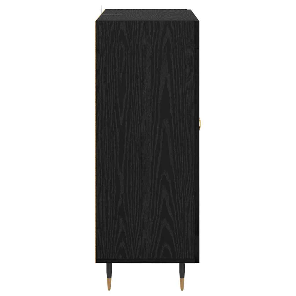 Credenza Rovere Nero 69,5 x 34 x 90 cm Legno multistrato 881593