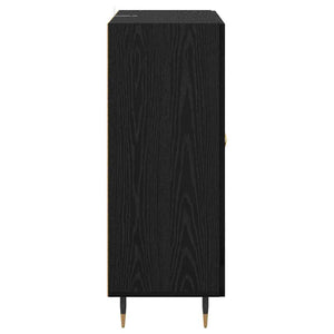 Credenza Rovere Nero 69,5 x 34 x 90 cm Legno multistrato 881593
