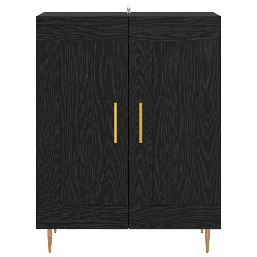 Credenza Rovere Nero 69,5 x 34 x 90 cm 881596