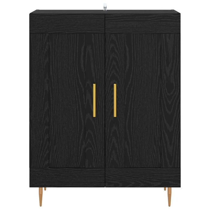 Credenza Rovere Nero 69,5 x 34 x 90 cm 881596