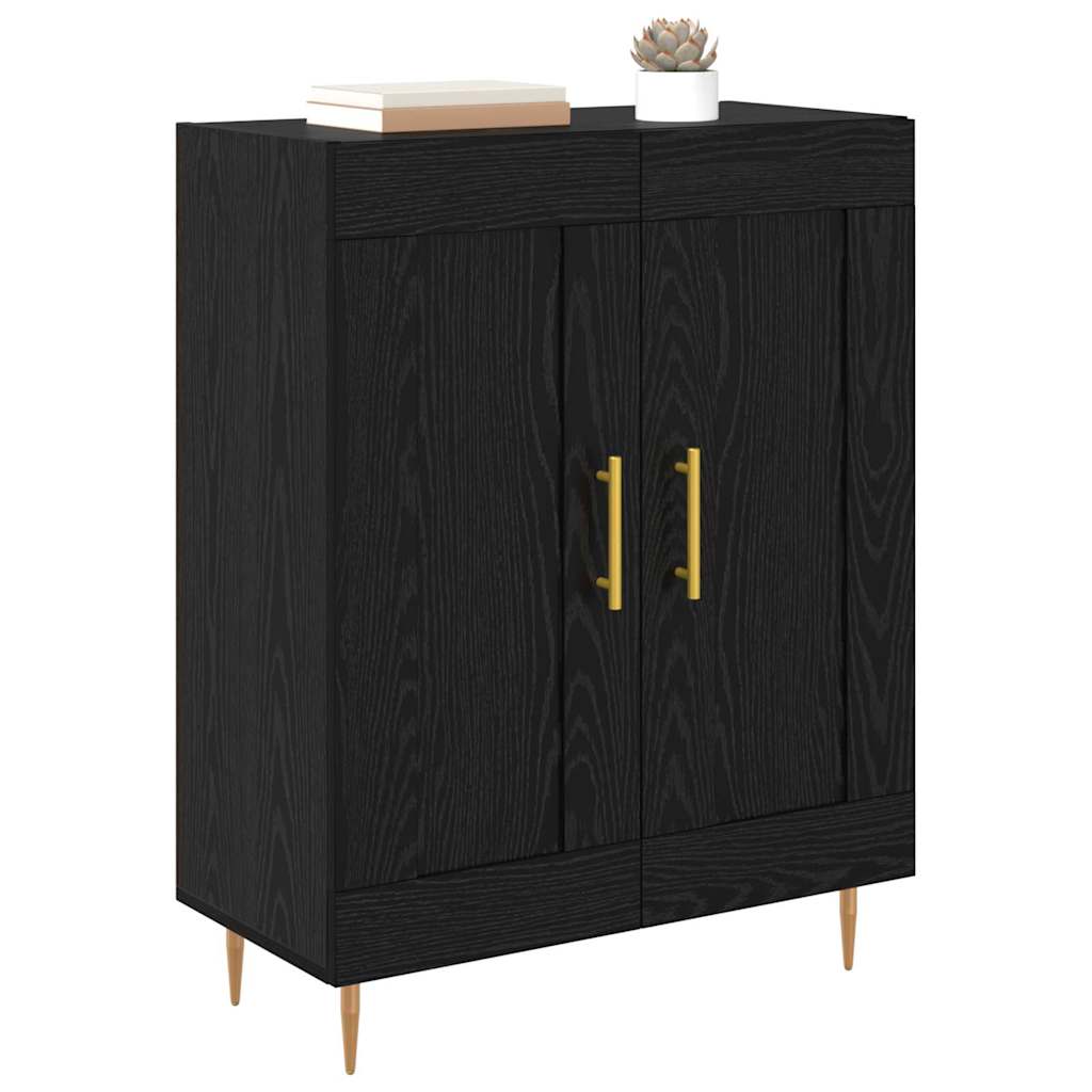 Credenza Rovere Nero 69,5 x 34 x 90 cm 881596
