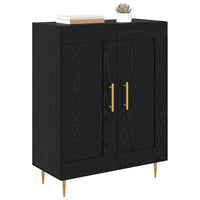 Credenza Rovere Nero 69,5 x 34 x 90 cm 881596
