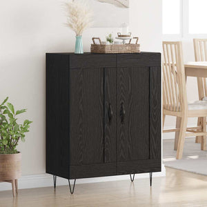 Credenza Rovere Nero 69,5 x 34 x 90 cm 881599