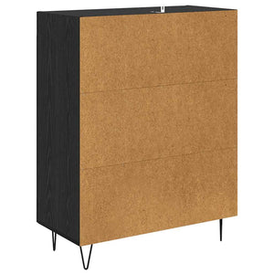 Credenza Rovere Nero 69,5 x 34 x 90 cm 881599