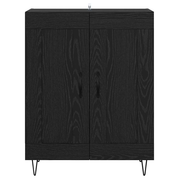 Credenza Rovere Nero 69,5 x 34 x 90 cm 881599