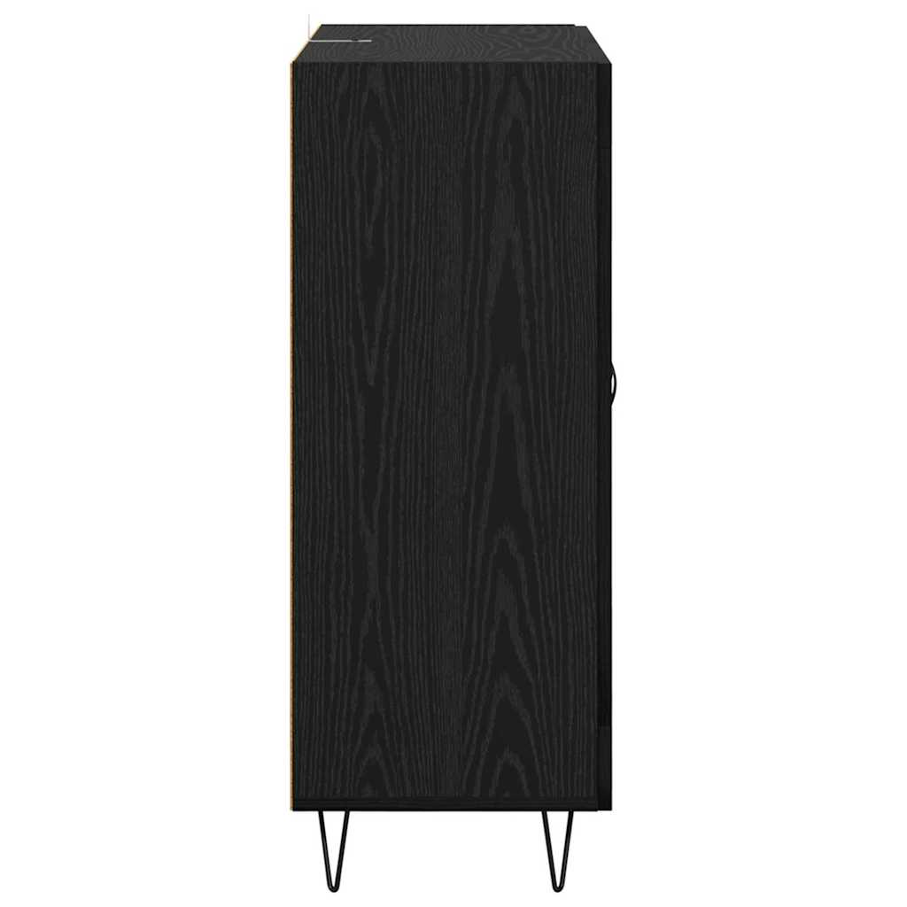 Credenza Rovere Nero 69,5 x 34 x 90 cm 881599
