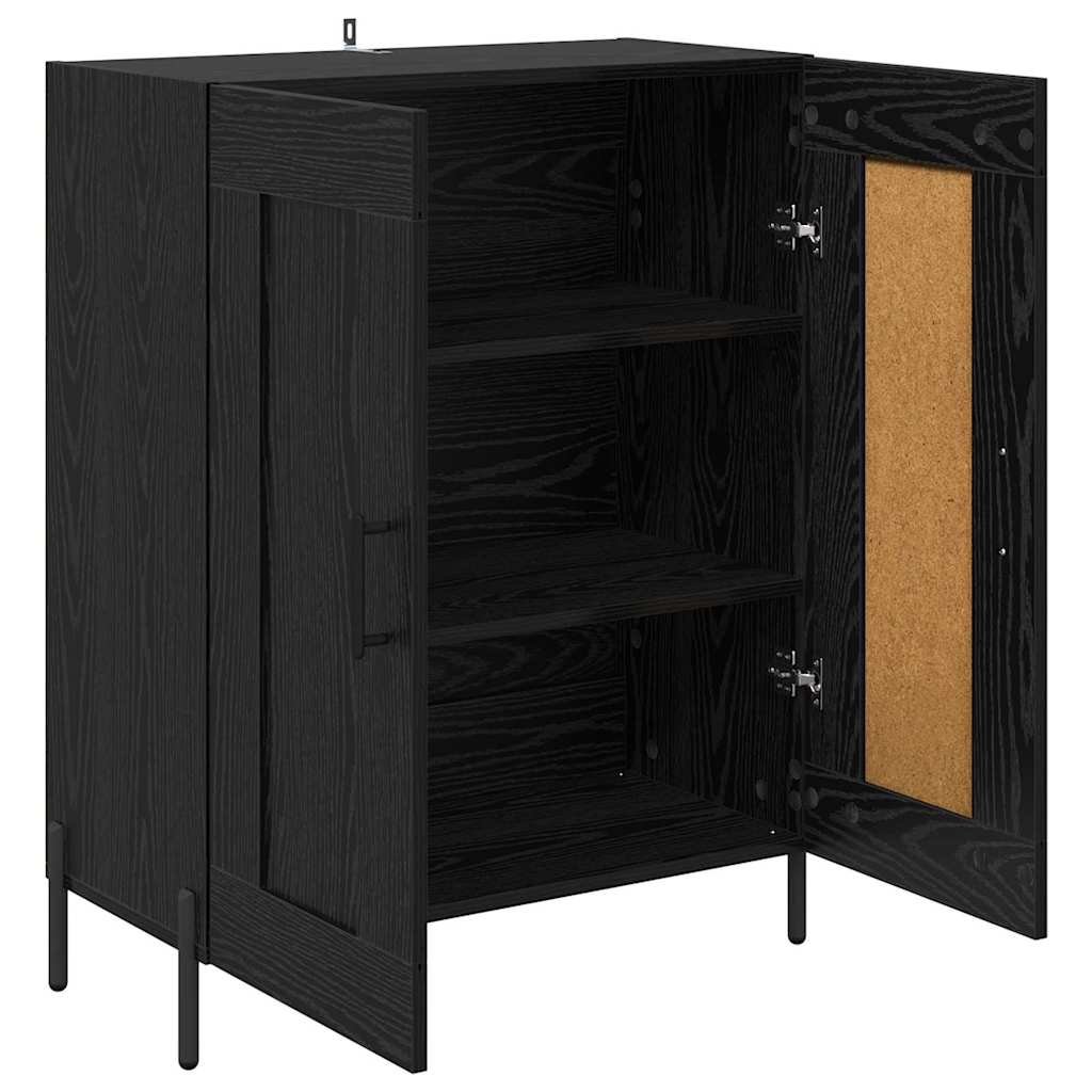 Credenza Rovere Nero 69,5 x 34 x 90 cm 881605