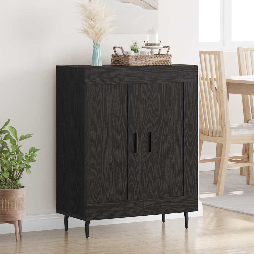Credenza Rovere Nero 69,5 x 34 x 90 cm 881608