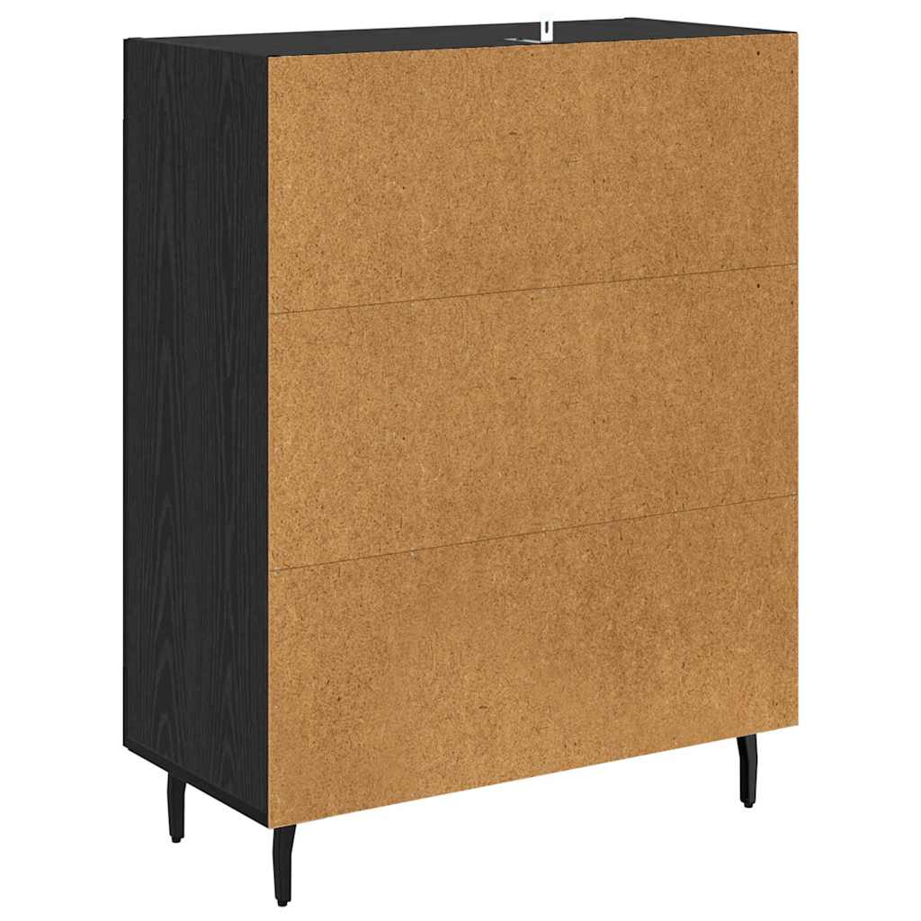 Credenza Rovere Nero 69,5 x 34 x 90 cm 881608
