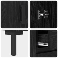 Credenza Rovere nero 69.5 x 34 x 90 cm Legno multistrato 881629