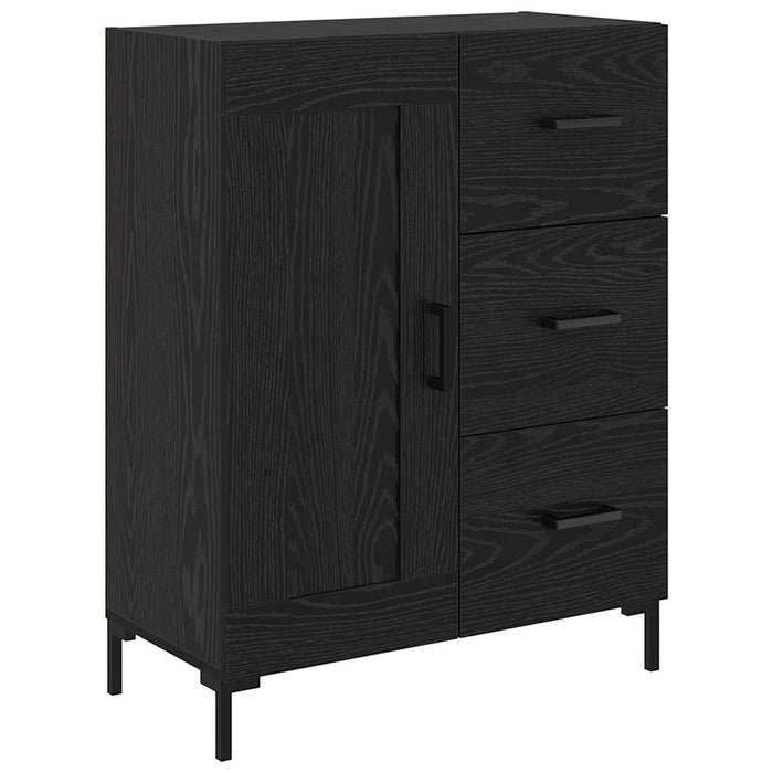 Credenza Rovere nero 69.5 x 34 x 90 cm Legno multistrato 881629