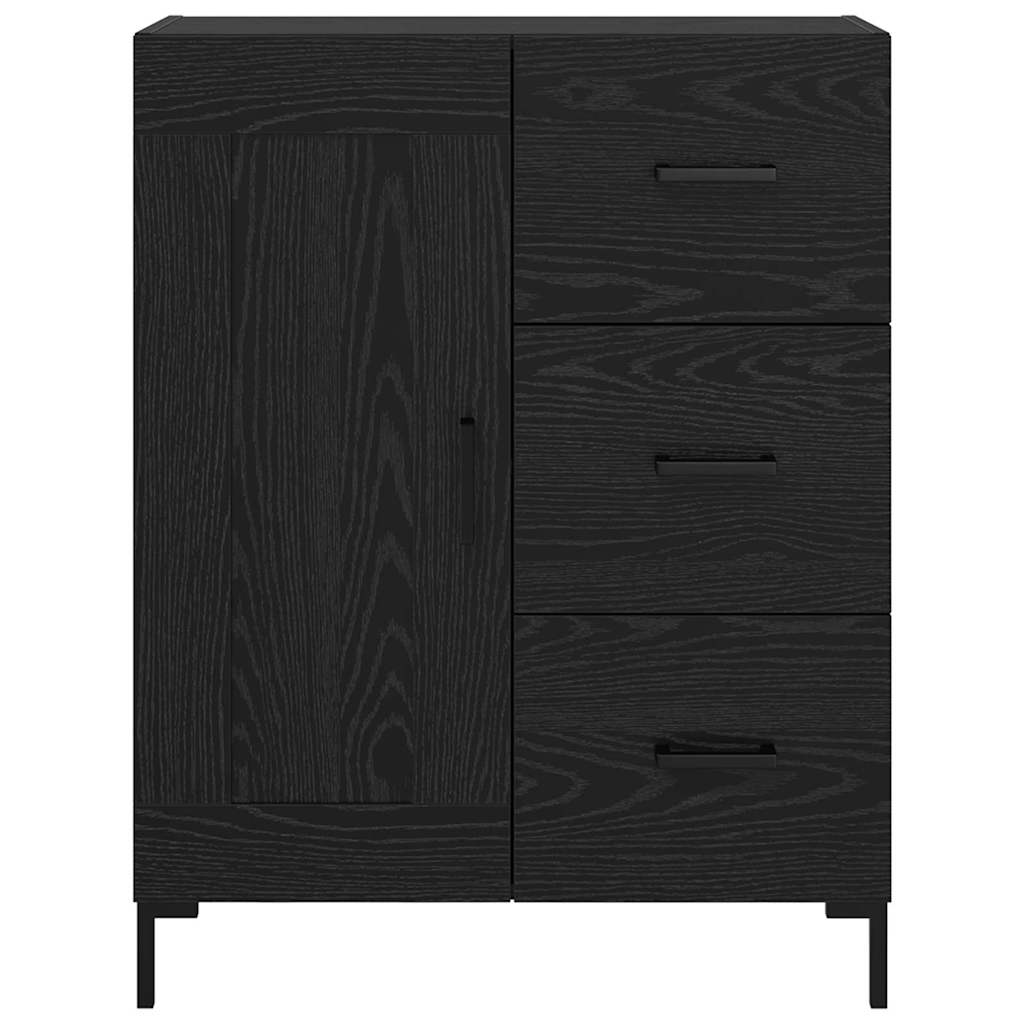 Credenza Rovere nero 69.5 x 34 x 90 cm Legno multistrato 881629