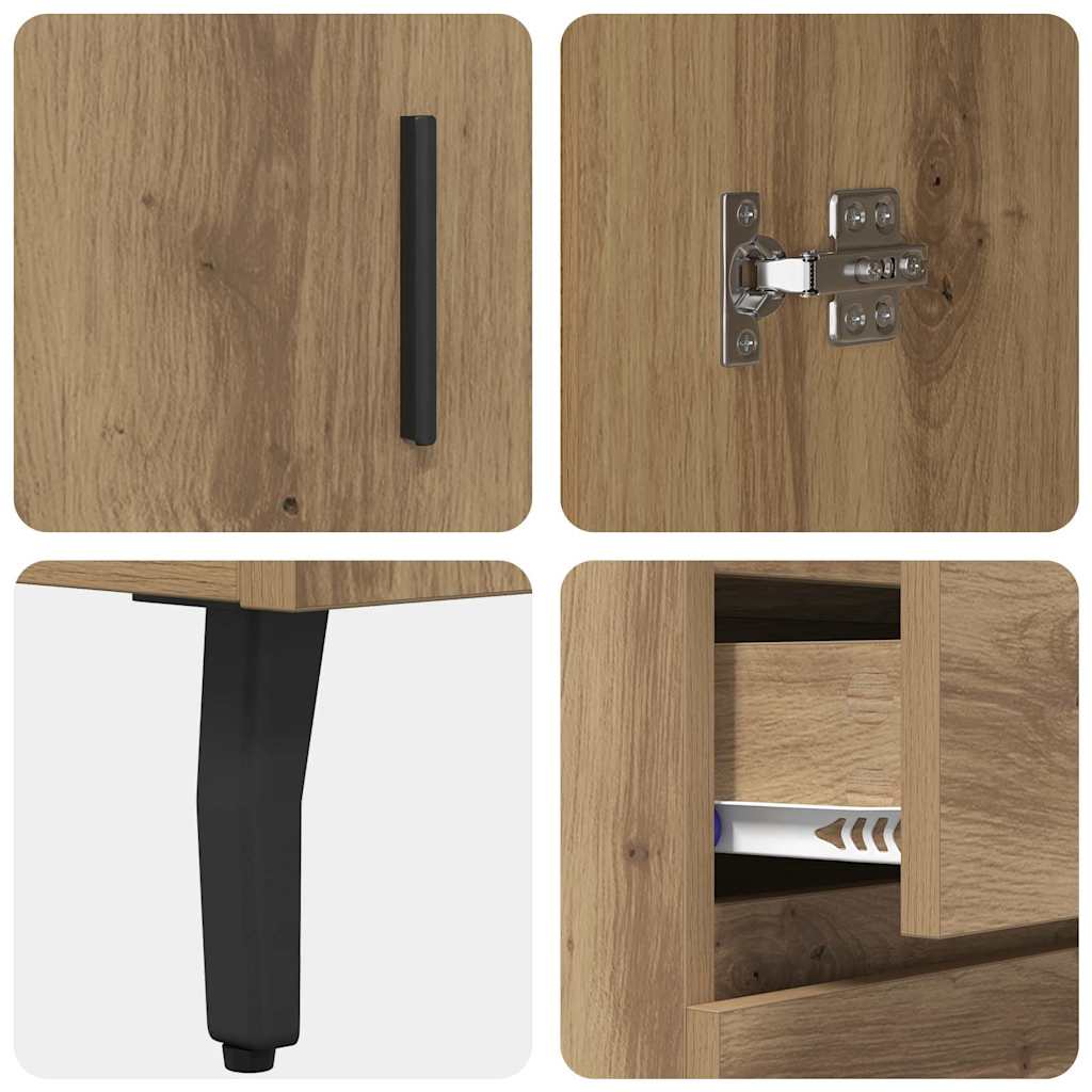 Credenza con cassetto Rovere artigianale 69,5 x 34 x 90 cm 881637