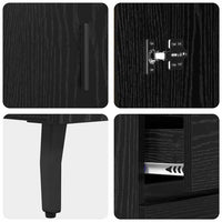 Credenza con Cassetto-Buffet-Armadio da cucina Rovere Nero 69,5 x 34 x 90 cm 677421