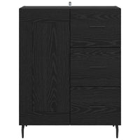 Credenza con cassetto Rovere Nero 69,5 x 34 x 90 cm 881638