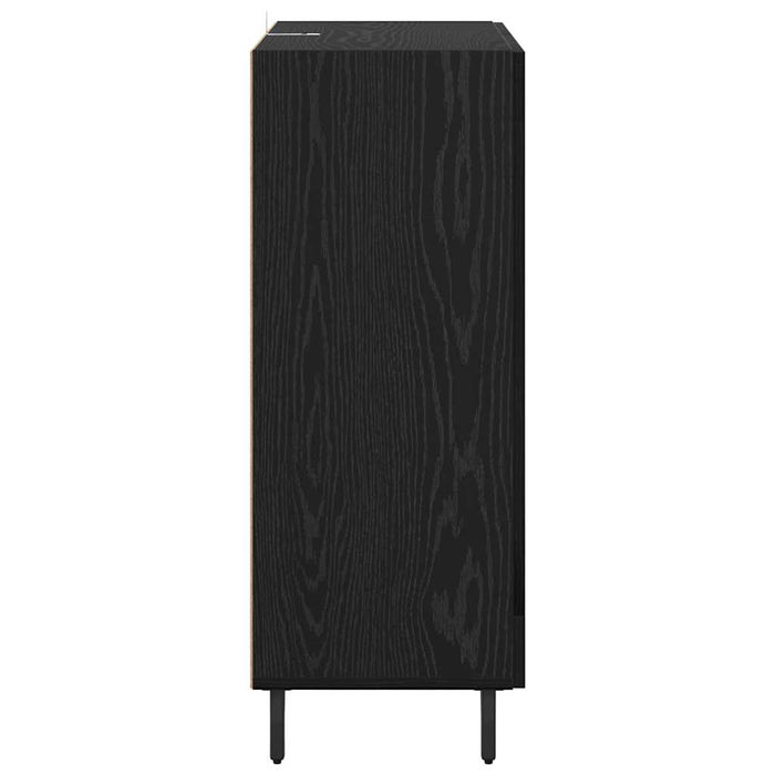 Credenza con cassetto Rovere Nero 69,5 x 34 x 90 cm 881638