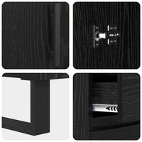Credenza con cassetto Rovere Nero 69,5 x 34 x 90 cm 881647