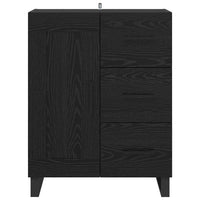 Credenza con cassetto Rovere Nero 69,5 x 34 x 90 cm 881647