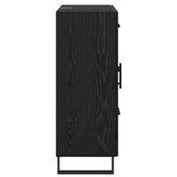 Credenza con cassetto Rovere Nero 69,5 x 34 x 90 cm 881647