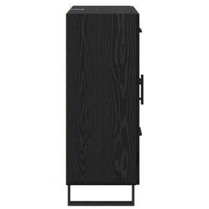 Credenza con cassetto Rovere Nero 69,5 x 34 x 90 cm 881647