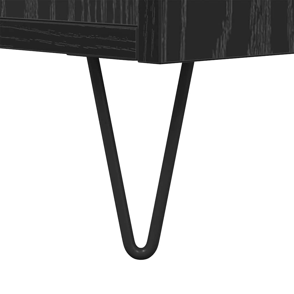 Tavolino da salotto Rovere nero 80 x 80 x 36.5 cm 881668