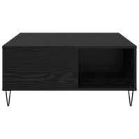 Tavolino da salotto Rovere nero 80 x 80 x 36.5 cm 881668