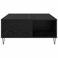 Tavolino da salotto Rovere nero 80 x 80 x 36.5 cm 881668