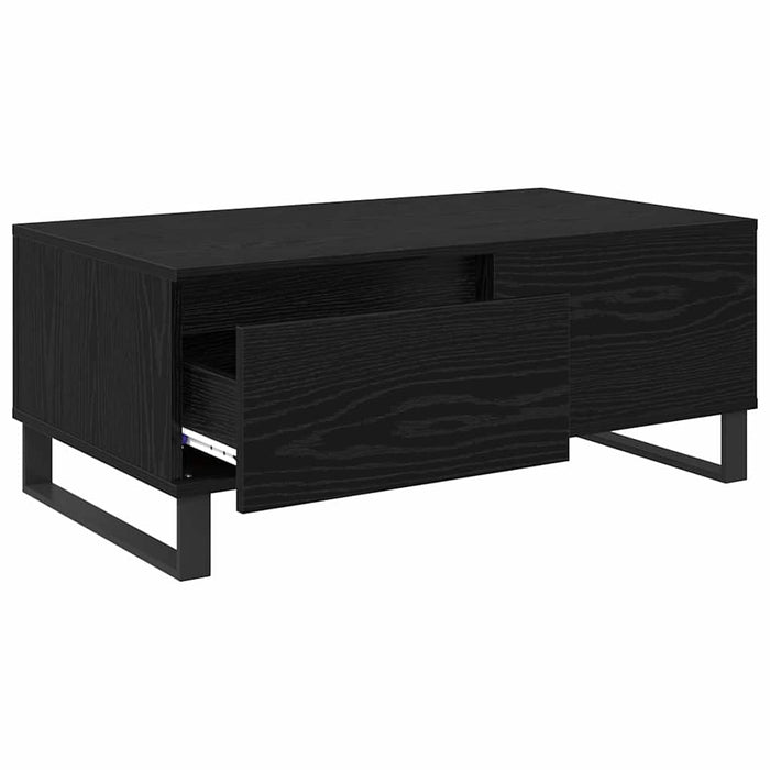 Tavolino da salotto con cassetto Rovere nero Legno multistrato 881680