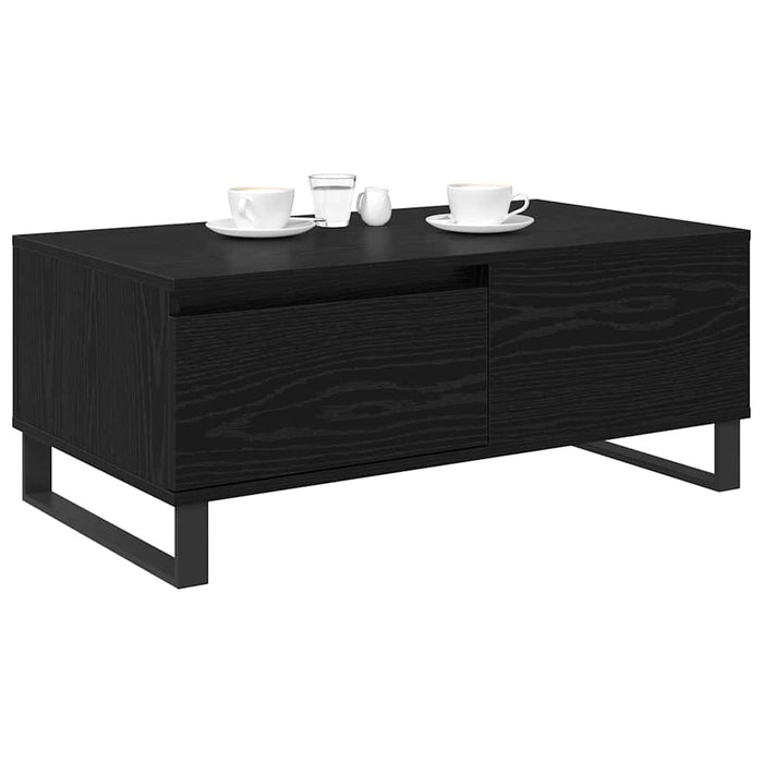 Tavolino da salotto con cassetto Rovere nero Legno multistrato 881680