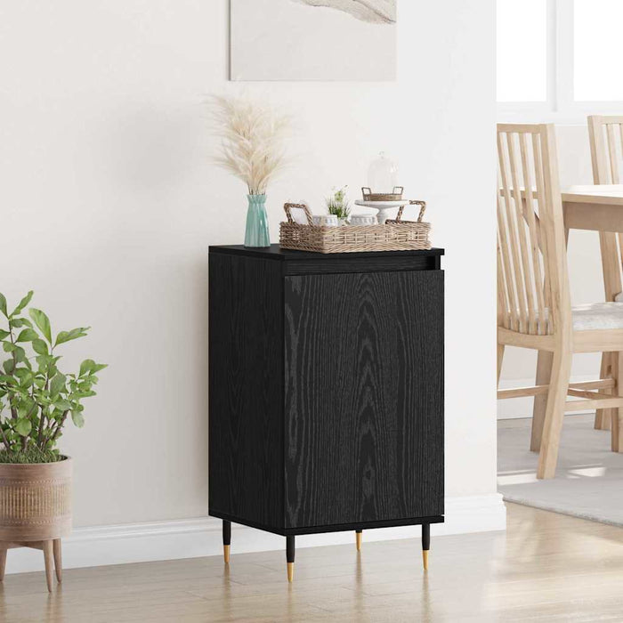 Credenza 2 pz-Set di 2 Buffet-Armadio da cucina Rovere Nero 40 x 35 x 70 cm