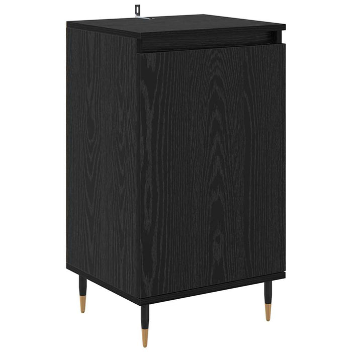 Credenza 2 pz-Set di 2 Buffet-Armadio da cucina Rovere Nero 40 x 35 x 70 cm