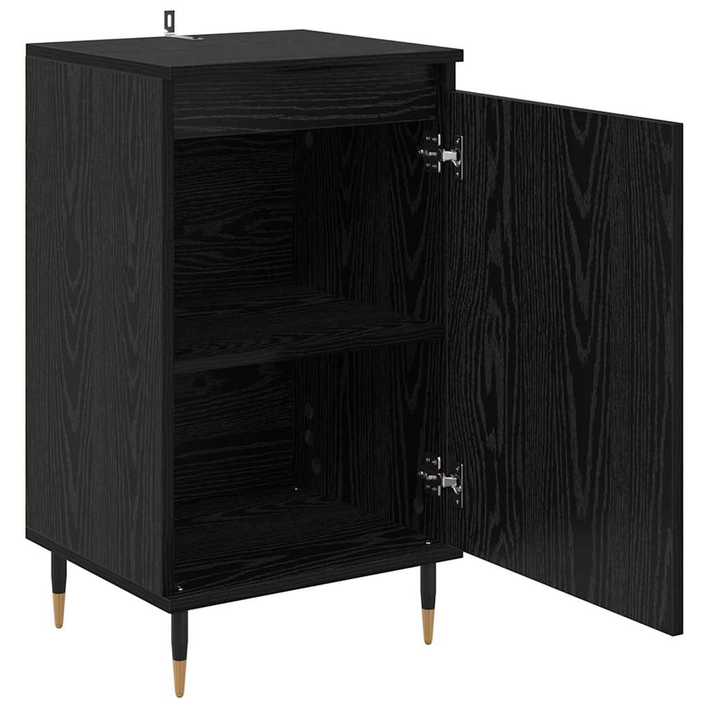 Credenza 2 pz-Set di 2 Buffet-Armadio da cucina Rovere Nero 40 x 35 x 70 cm