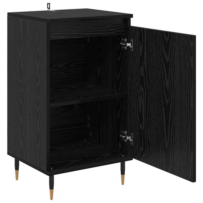 Credenza 2 pz-Set di 2 Buffet-Armadio da cucina Rovere Nero 40 x 35 x 70 cm