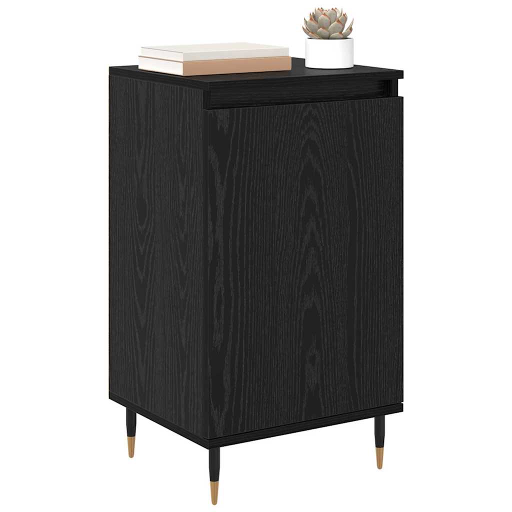 Credenza 2 pz-Set di 2 Buffet-Armadio da cucina Rovere Nero 40 x 35 x 70 cm