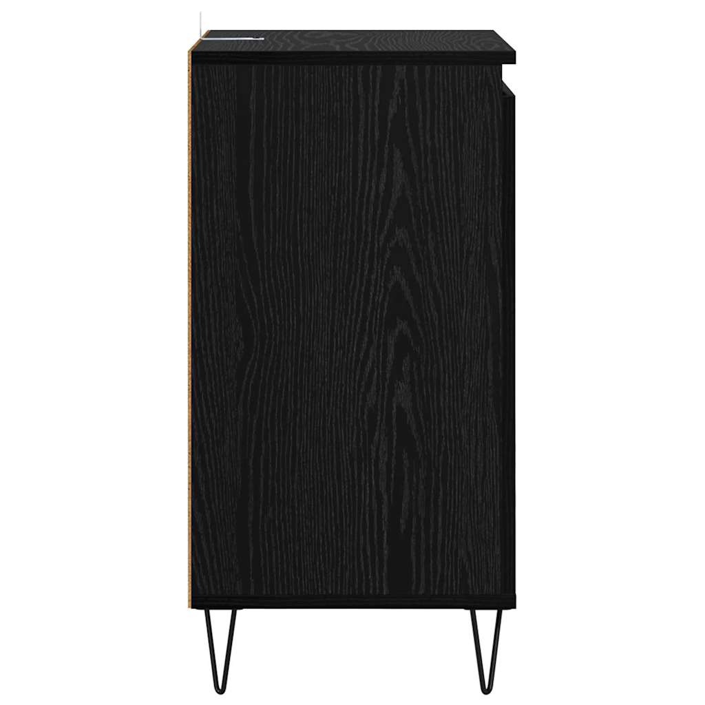Credenza Rovere Nero 40 x 35 x 70 cm Legno multistrato 881686