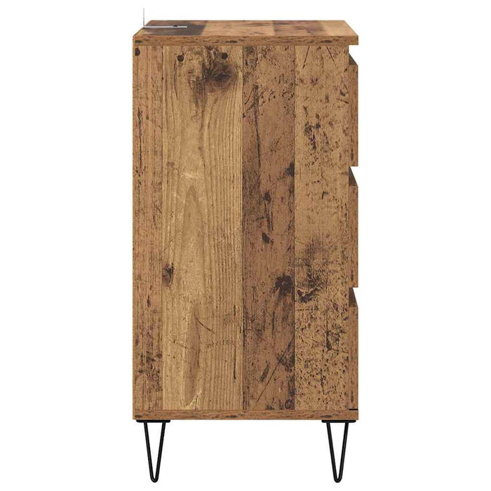 Credenza con Cassetto-Buffet-Armadio da cucina Legno vecchio 40 x 35 x 70 cm 695557