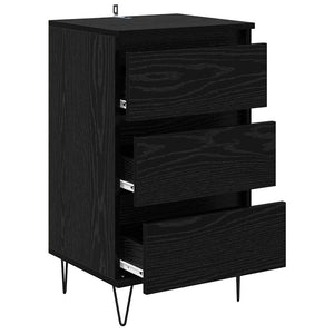 Credenza con cassetto Rovere Nero 40 x 35 x 70 cm 881707