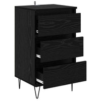 Credenza con Cassetto-Buffet-Armadio da cucina Rovere Nero 40 x 35 x 70 cm 459098
