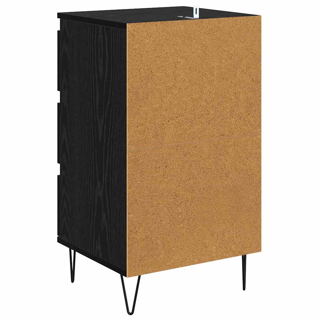 Credenza con Cassetto-Buffet-Armadio da cucina Rovere Nero 40 x 35 x 70 cm 459098