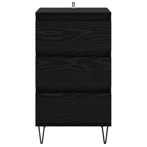 Credenza con cassetto Rovere Nero 40 x 35 x 70 cm 881707