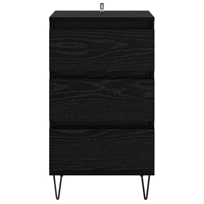 Credenza con cassetto Rovere Nero 40 x 35 x 70 cm 881707