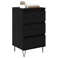 Credenza con cassetto Rovere Nero 40 x 35 x 70 cm 881707