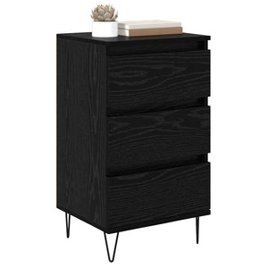 Credenza con cassetto Rovere Nero 40 x 35 x 70 cm 881707