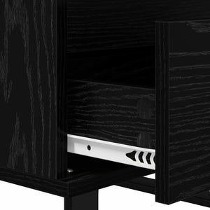 Credenza con cassetto Rovere nero Legno multistrato 881716