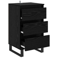 Credenza con cassetto Rovere nero Legno multistrato 881716