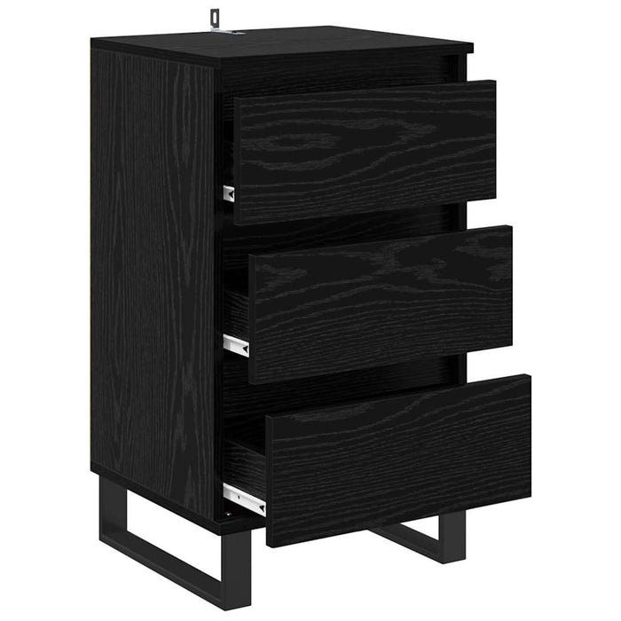 Credenza con cassetto Rovere nero Legno multistrato 881716