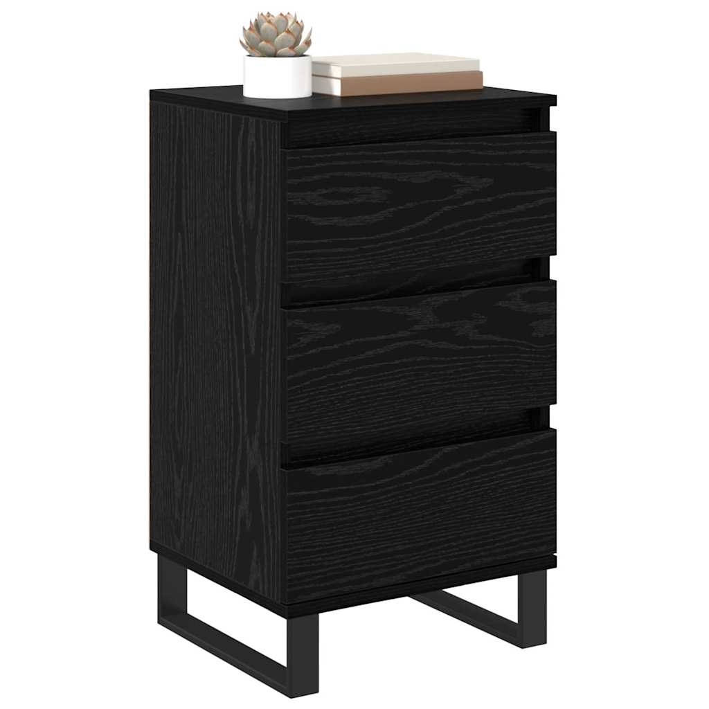 Credenza con cassetto Rovere nero Legno multistrato 881716