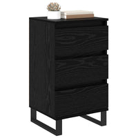 Credenza con cassetto Rovere nero Legno multistrato 881716